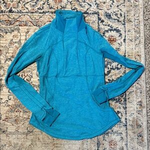 lululemon athletica Blue running quarter zip top